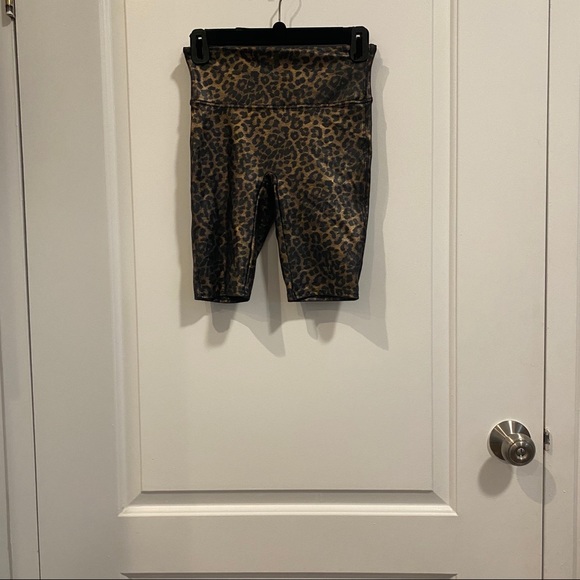 Spanx Faux Leather Leopard Bike Short - Picture 4 of 5